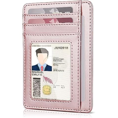 Teskyer Slim Wallet for Men, Minimalist Front Pocket RFID Blocking Leather Wallet Credit Card Holder for Men & Women Cover