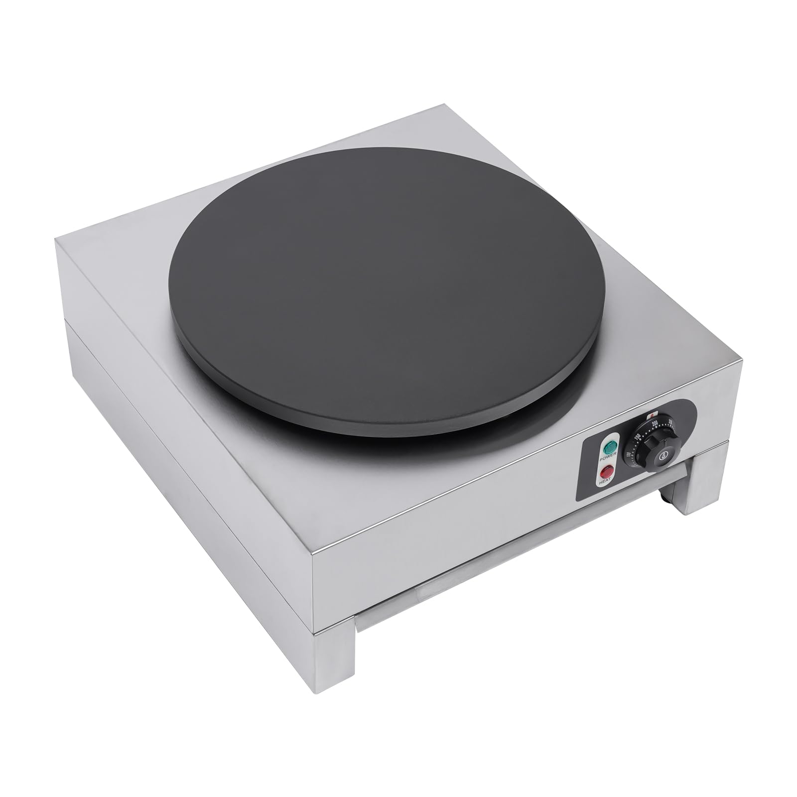 Crepe eléctrico de cocina, hierro fundido, revestimiento antiadherente, regulador de temperatura, crepera, crepera, eléctrica, 40 cm, superficie de cocción para el hogar, hostelería, camión de comida