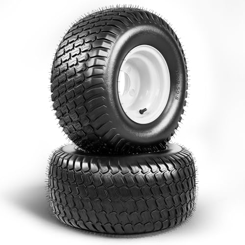 MOTOOS 18x9.50-8 Lawn Mower Tire and Wheel 2 Pack
