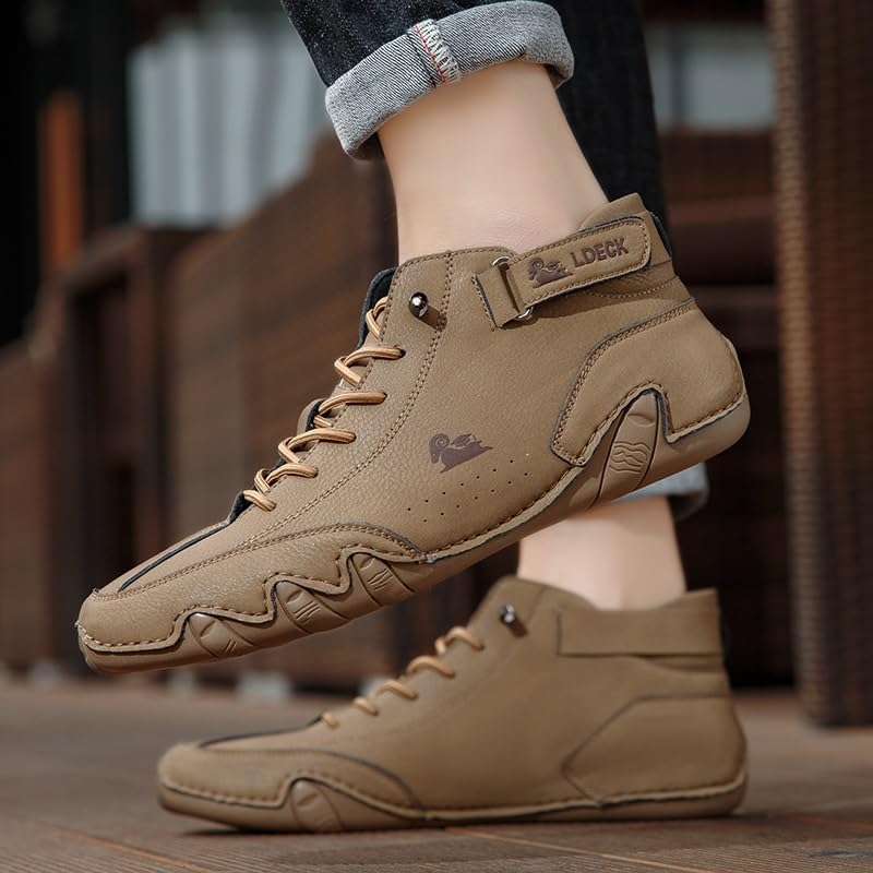 Botas Casual Hombre Botas Altas Italianas De Gamuza Hechas A Mano