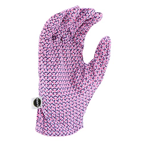 Miracle-Gro Women's Canvas Back Dotted Palm Gardening Work Gloves, Breathable Backing, Strong Grip, Shirred Elastic Wrist, Purple/Pink, Medium, (M56111/WML) - image 5