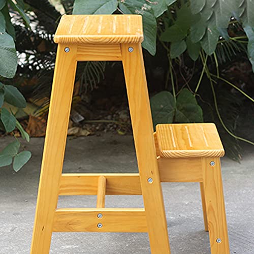 Tabouret à double usage pliable LUNEZY escabeau pliant bois - 8