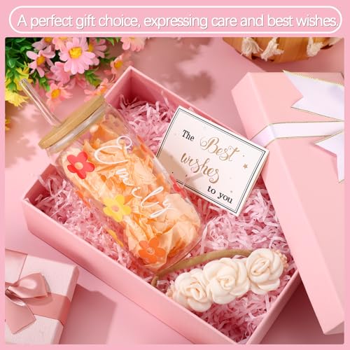 Image of Glenmal 8 Sheets UV Dtf Cup Wrap Transfer Stickers Gifts DIY Flower Daisy Personalized Letters Wrap Transfer Stickers for Women Nurse Glass Cups Bottle Wood Crafts Decals(Bright Color)