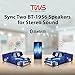 QFX Bluetooth 1956 Pickup Truck Replica Speaker, 3-inch Speakers, Hands Free Link, Built-in Microphone, FM Radio and LED Party Lights, Blue - BT-1956 BL