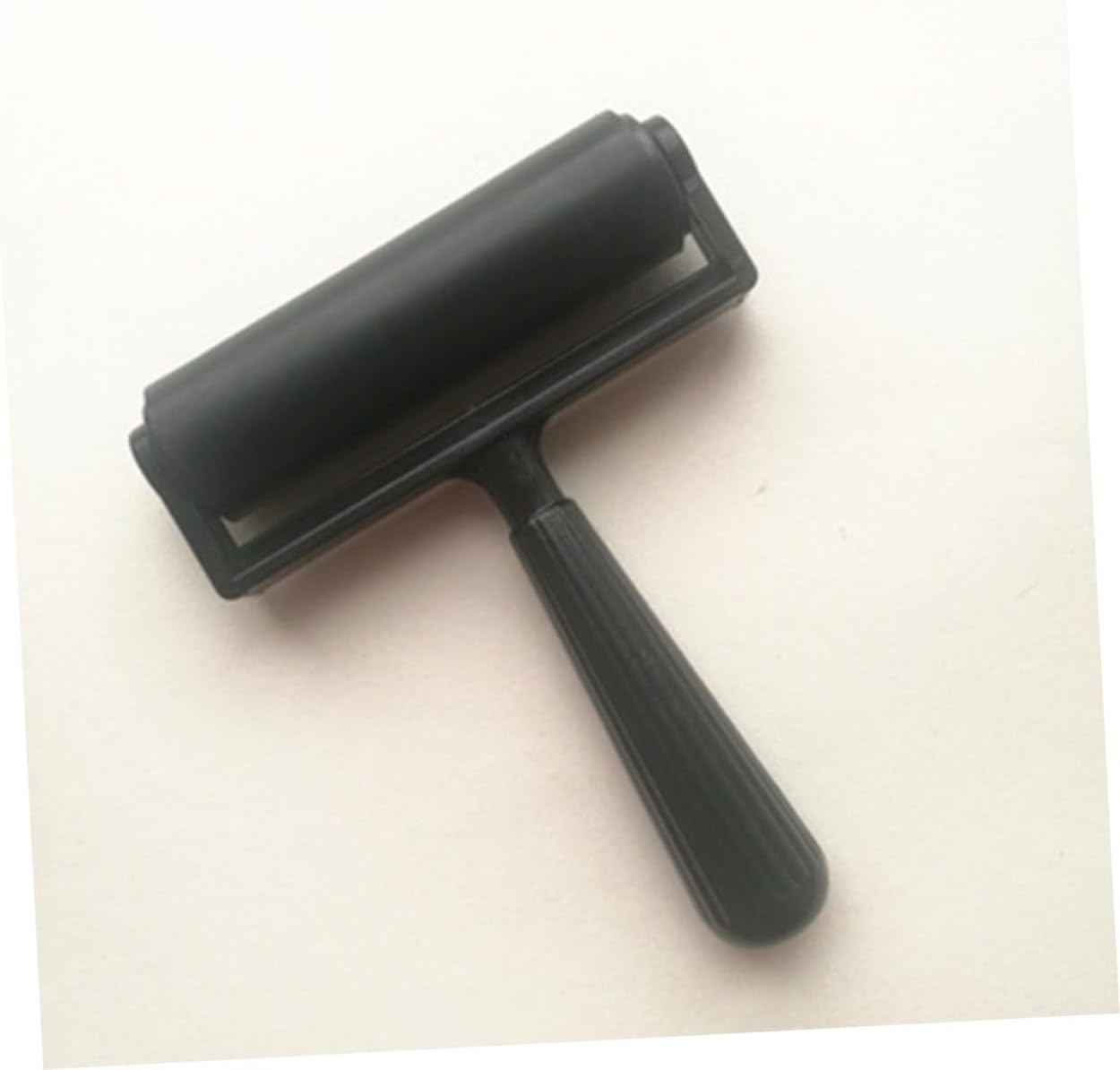 COOLHIYA Black Rubber Printmaking Roller Stamping Tool for Even Ink Application Craft Roller for Printmaking Stamping and Graphic Projects