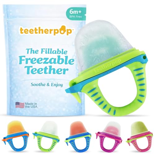 Teetherpop Fillable Freezable Teether for Babies - Breastmilk Popsicle Molds