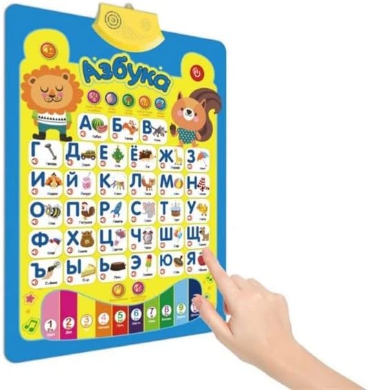 Miniatura 3 de Cartel del alfabeto ruso para niños  Aprende el alfabeto ruso para niños, estudiantes y adultos a través de este divertido póster grande del