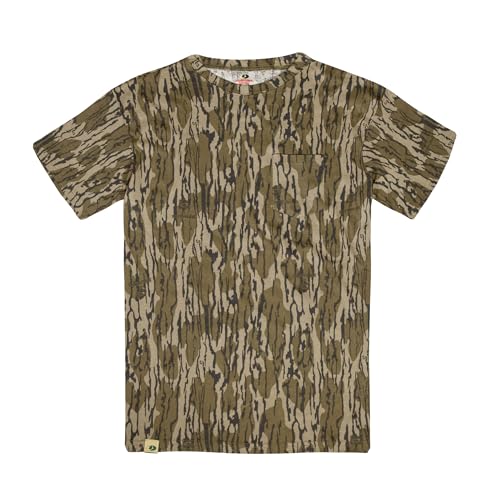 Mossy Oak Youth Hunting Clothes Boys Camo Shirt Short Sleeve Cotton