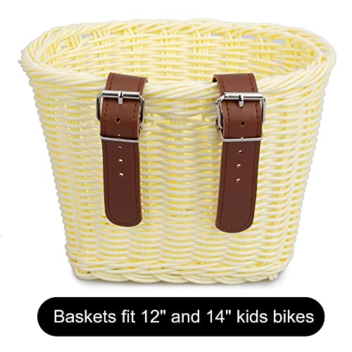 Kids Bike Basket For Boys Girls, Front Toddler Tiny Tricycle Baskets Strider Bike Accessories Small Scooter Arts And Crafts Bike Decoration Accessorieskit For Girls #TOP1