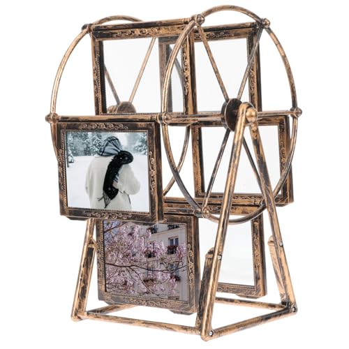 DECHOUS Ruota Panoramica Girevole Cornice Per Foto Cornice Vintage Per Foto Di Famiglia Decorazione Da Tavolo Forma Di Ruota Panoramica