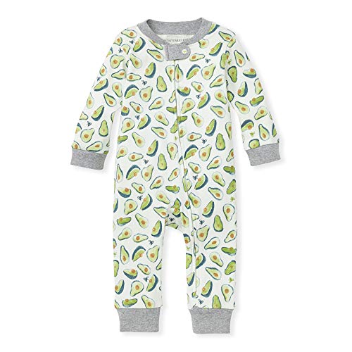 Image of Burt's Bees Baby unisex-baby Sleep & Play, Organic One-piece Romper-jumpsuit Pj, Zip Front Footed Pajama