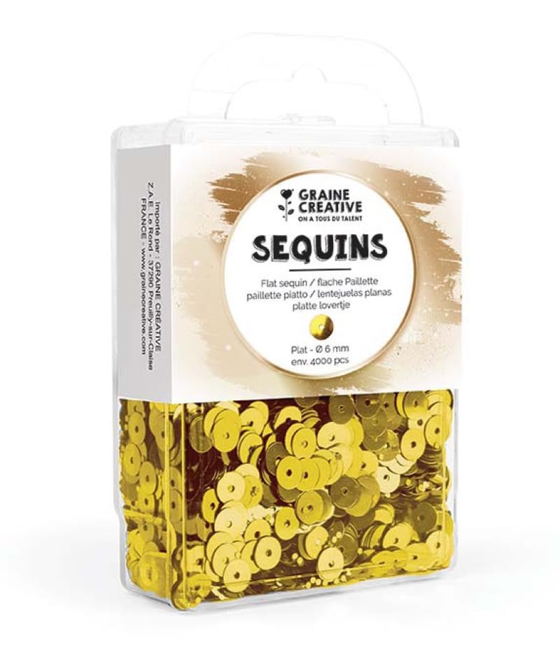 Graine Créative Gold Flat Sequins Box - 4000 pcs