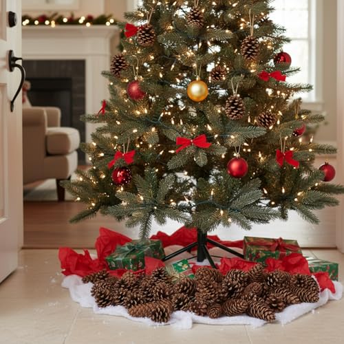 KRYMXAR 100 Tannenzapfen Dekoration, Tannenzapfen Zum Basteln, Natürliche Kiefernzapfen Für Weihnachtsbaum, Tischdeko Und Handwerk, 100 Stück