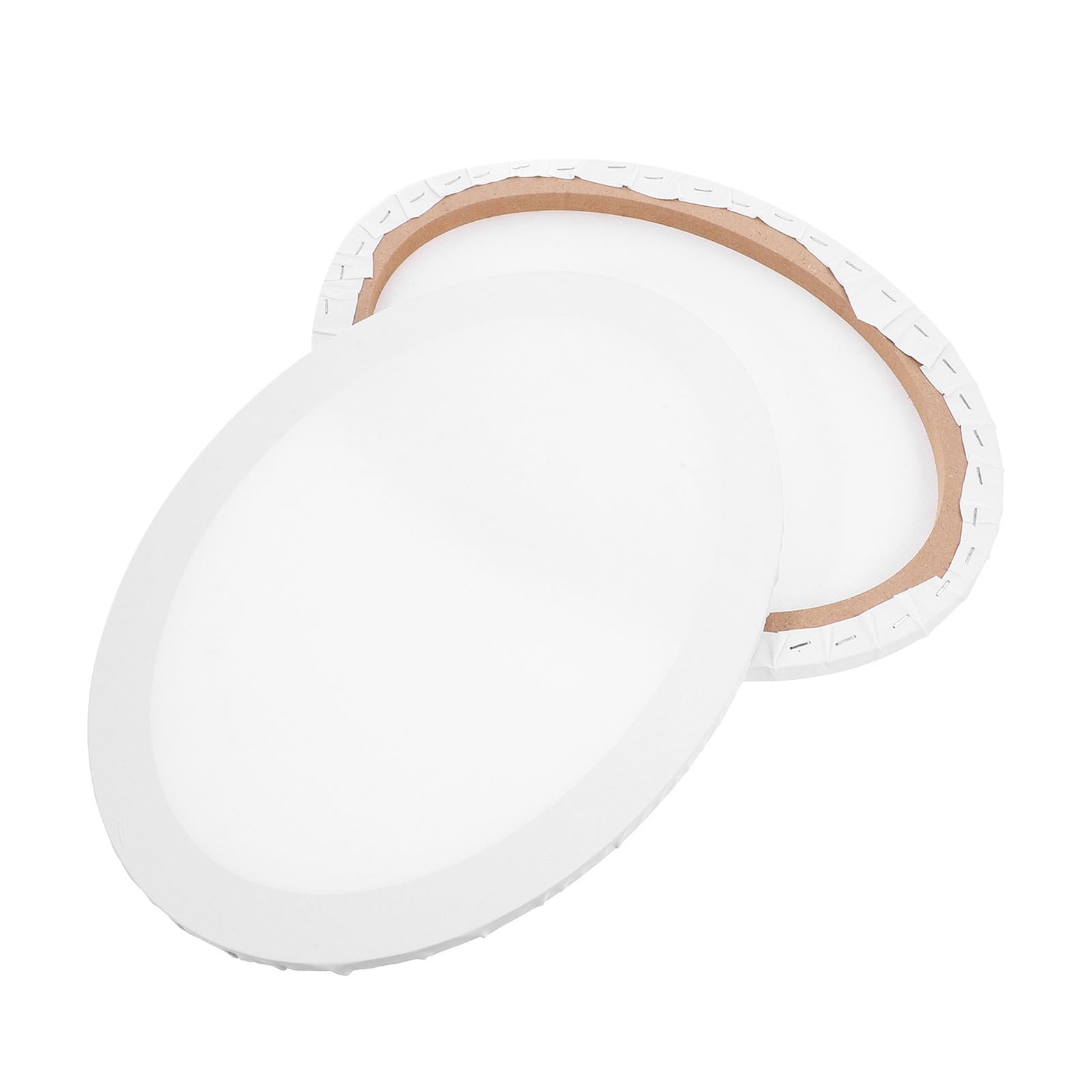 Tablero de pintura de algodón blanco ovalado de 2 piezas para pintura DIY con medios mixtos