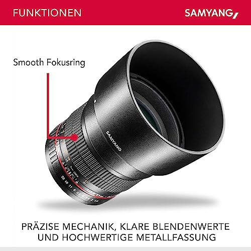 85mm Objektiv Samyang MF 85mm F1,4 AS IF UMC für Canon EF