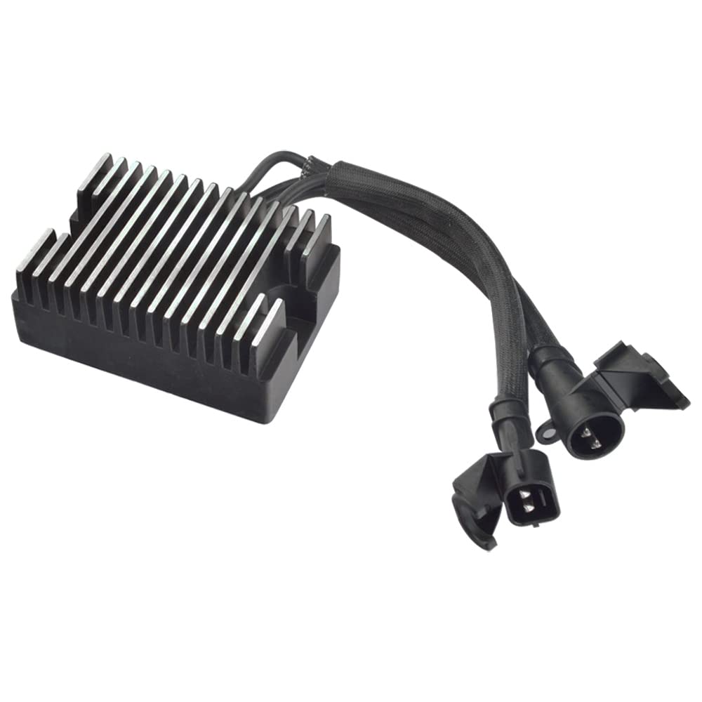 Riloer Regulador de voltaje rectificador,Regulador Rectificador Moto, Motocicleta para Rectificador Negro,compatible con Harley Davidson Sportster 883 1200, 74546-07A 74711-08 74546-07