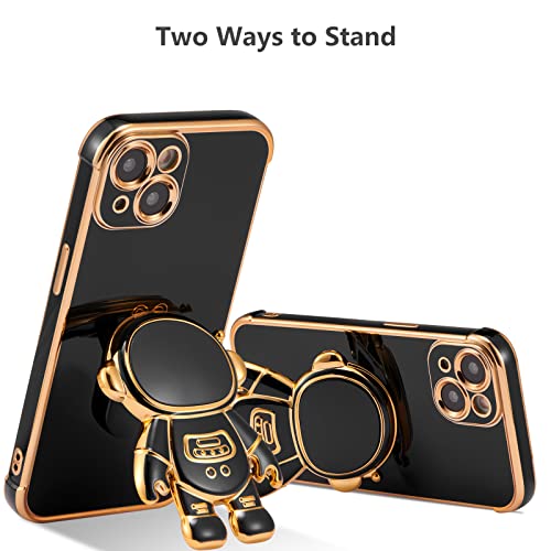 Coque iPhone 13 antichoc noir silicone étui protection housse avec support - 5