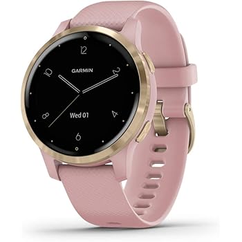 garmin vivomove rose gold suede