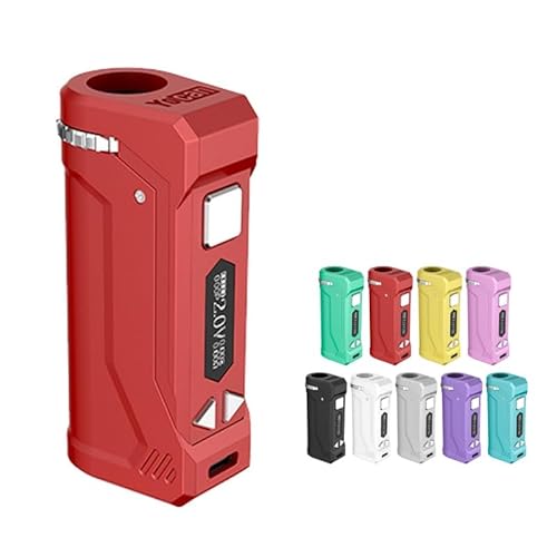 Yocan UNI Pro Box Mod 650mAh ���F�|���C�U�[ ���[�L���� ���j�v���b���E���������ŕ��L��510�J�[�g�Ή��b�d��2.0?4.2V�����EOLED��ʁE�v���q�[�g���ځb�{�b�N�X���b�h (Red)