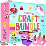 Unicorn Craft Kit for Girls - 12 Projects - Gifts for 5 Year Old Girl - Arts and Crafts for Kids 4-8 - Toys for Ages 5-7 - 4 5 6 7 8 Year Old Girl Birthday Gift - Unicorn Toys for Girls Age 4-6