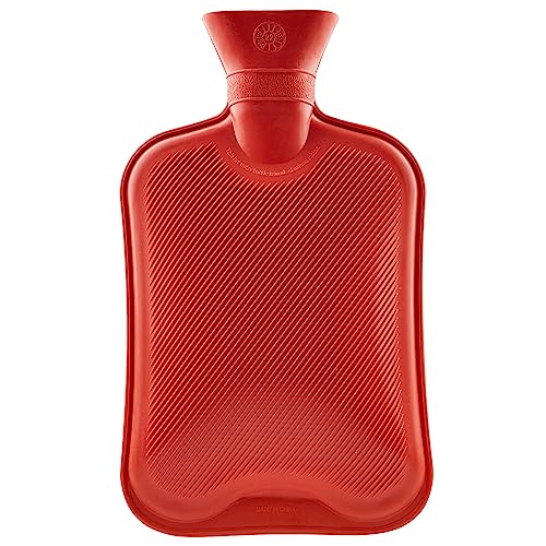 Wärmflasche Ohne Bezug, 2er und 3er Pack Wärmflaschen Groß 1.8L Gummi, Hot Water Bottle Robust und Langlebig aus Naturkautschuk, Bettflasche für...