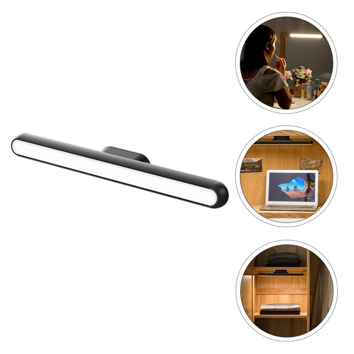 Zerodeko Lampe de Lecture Magnétique LED Rechargeable sans Scintillement, Barre Lumineuse Tactile à Intensité Variable, Éclairage Naturel pour Bureau et Chambre, Veilleuse Portable