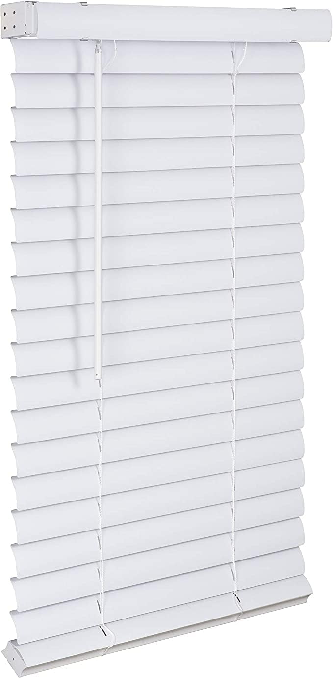 Lotus & Windoware Cordless, 2 Inch Vinyl Plus Blind 63 Wide x 72 Long, White (RTX6372WH)