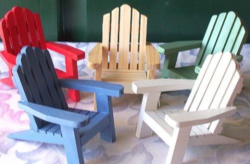 Mini Adirondack Chair Cake Topper (Set of 2) - White