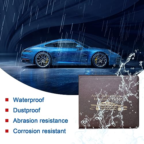 image for Ziciner Car Registration Insurance Holder, 2Pack Essential Auto Card D