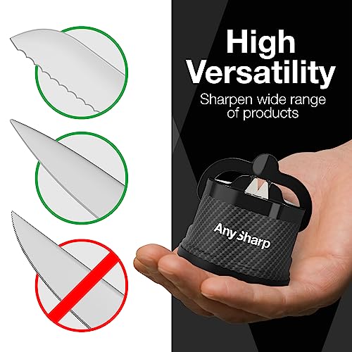 Anysharp Editions - World's Best Knife Sharpener - For Knives And Serrated Blades (Carbon) #TOP4