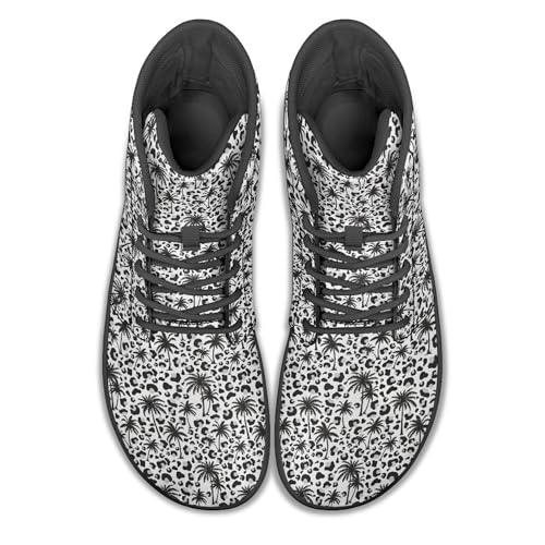 Image of Fashion Print Womens Mens High Top Barefoot Sneakers Flat Shoes