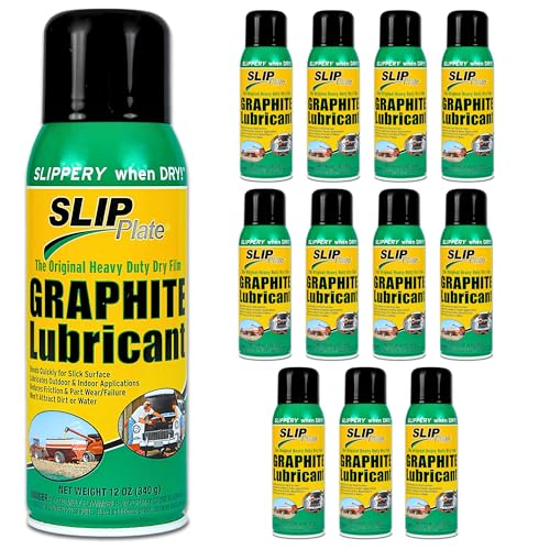 Slip Plate Dry Graphite Lubricant Spray, 12 oz Aerosol, (12 Pack)...