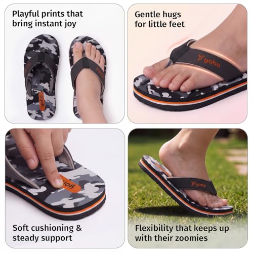 Image of YOHO Pacer Slippers for Kids | Comfortable Monsoon Rainy FlipFlop | Easy to clean Footwear for Boys & Girls