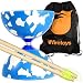 Jester Medium Diabolo (Blu/Wht) with Firetoys Wooden Diablo Sticks (incl string) & FT Bag by Juggle Dream