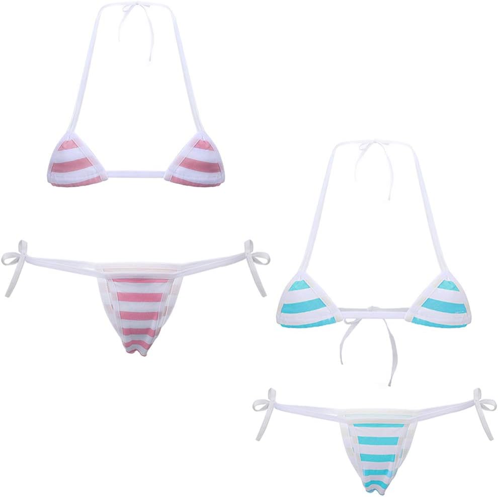 Cute Sexy Anime Lingerie Bra and Panty Set Lolita Cosplay Micro Underwear Suit Kawaii for Women