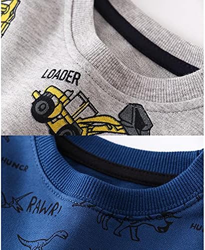 vindoo Toddler Boys Crewneck Sweatshirt, Cotton Long-Sleeved Pullover Cartoon Print 4 513B6K7H1OS. AC