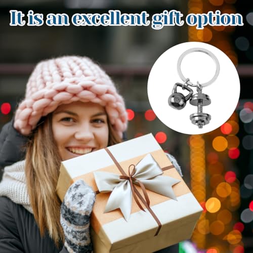 Image of Metal Keychain, Fitness Keychain Hook for Men and Women, Cute Keyring for Bags and Phones, Gun Black Weightlifting Accessory