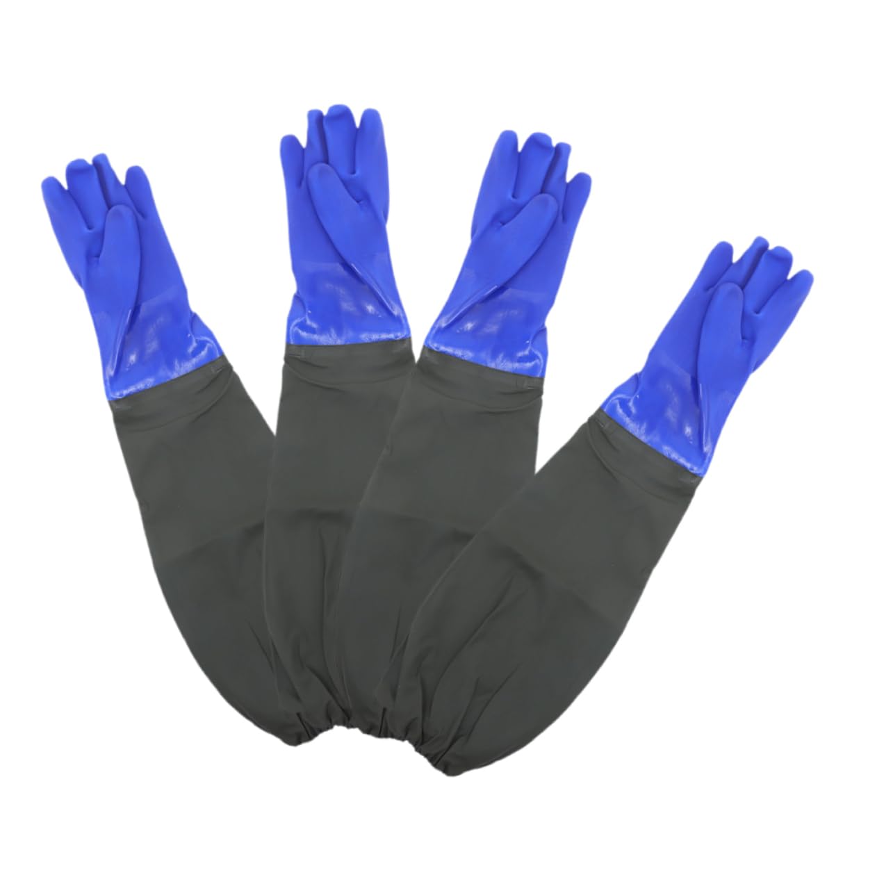 POPETPOP 2paia Guanti Lunghi in Gomma Impermeabili al Gomito Guanti per Pulizia Resistenti e Riutilizzabili da Cucina Pervaggio Piatti e Pulizia Acquario