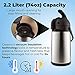 Cresimo 2.2 Litros Airpot Jarra térmica / Termo de acero inoxidable de...