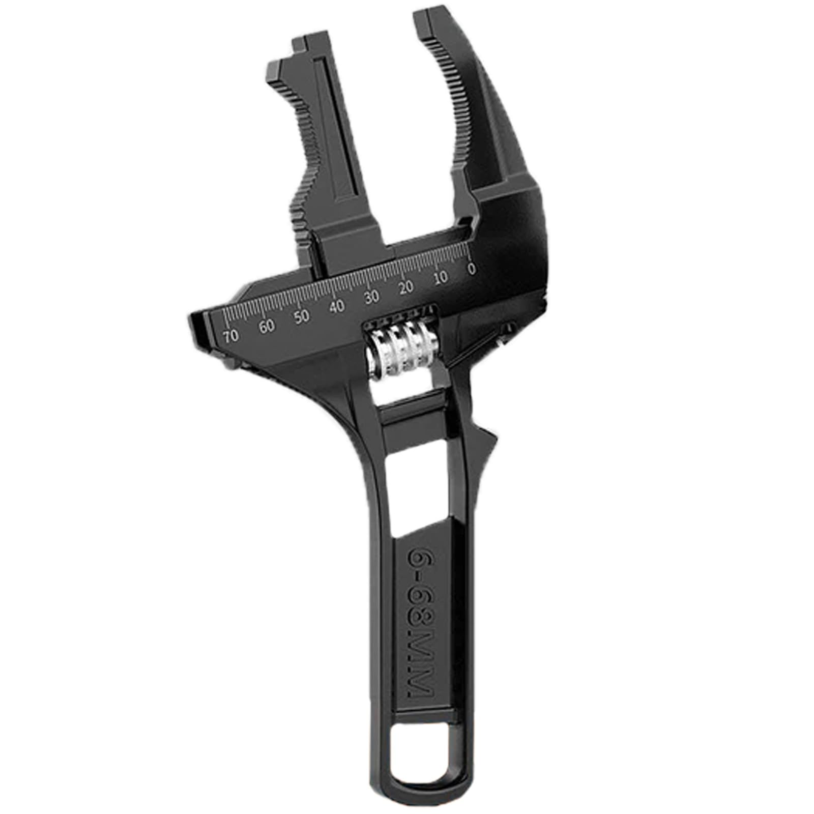 Erhabe Reversible Sink Wrench with 6-68mm Jaw Opening, Thin Slim Jaw Adjustable Wrench Adjustable Wrench Large Opening Bathroom Spanner Wide Jaw Under