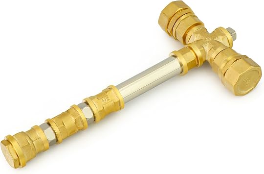 GASHER Small Hammer, DIY Toy Handmade Golden Decorative Hammer, 11 inch Length