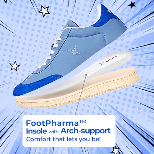 Image of YOHO Quoi Sneakers for Women | Soft Lining & Cushioned Insoles Shoes | Stylish & Casual Everyday | Vibrant Colours