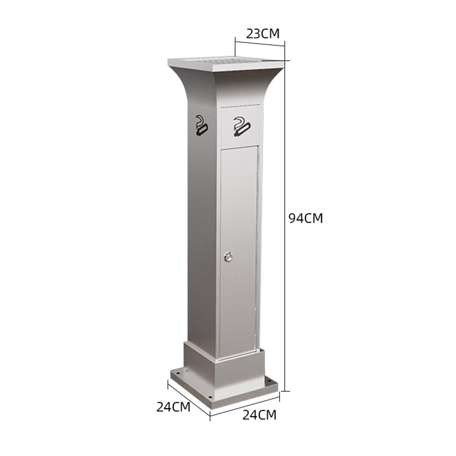 cendrier sur pied extérieur Colonne de cendres verticale extérieure, poubelle en acier inoxydable, zone de fumée, colonne de mégots de cigarettes, collecteur de mégots de cigarettes cendrier anti odeu