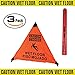 Orange Caution Wet Floor Sign (ENG/SPAN) Handy Cone w/Storage Tube 