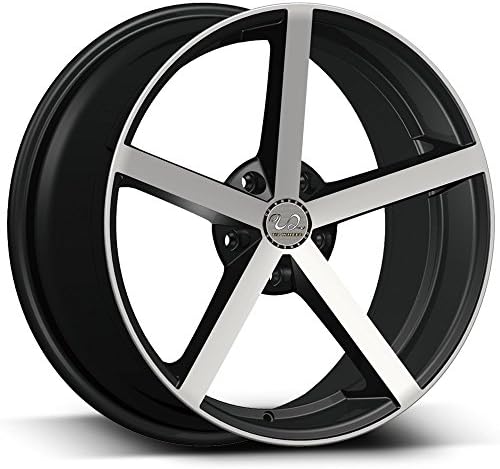 24" Inch U2 U2-33 Black Machine Wheels Rims Only | Set of 4 | Includes Free Wheel Club LA T-Shirt | Fits Dodge Chevy Ford Chrysler Buick BMW Mercedes Cadillac Lexus Audi Infiniti Tesla Nissan