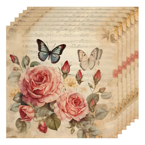 Servilletas de tela cuadradas multicolor set x6 50.5 cm miniatura 1