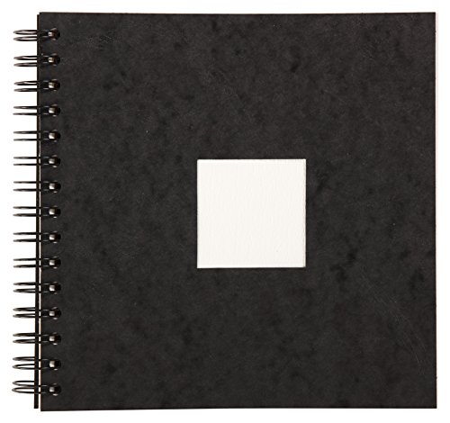 Carnet de voyage Clairefontaine 96063C papier grain torchon 20x20 cm 300g noir