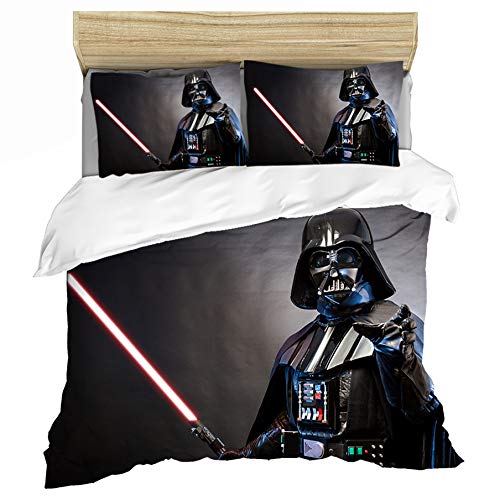 Star Wars - Funda de edredón y funda de almohada, microfibra suave...