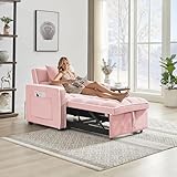 3 in 1 Convertible Sleeper Sofa Bed with Pull-Out Bed, 68.8