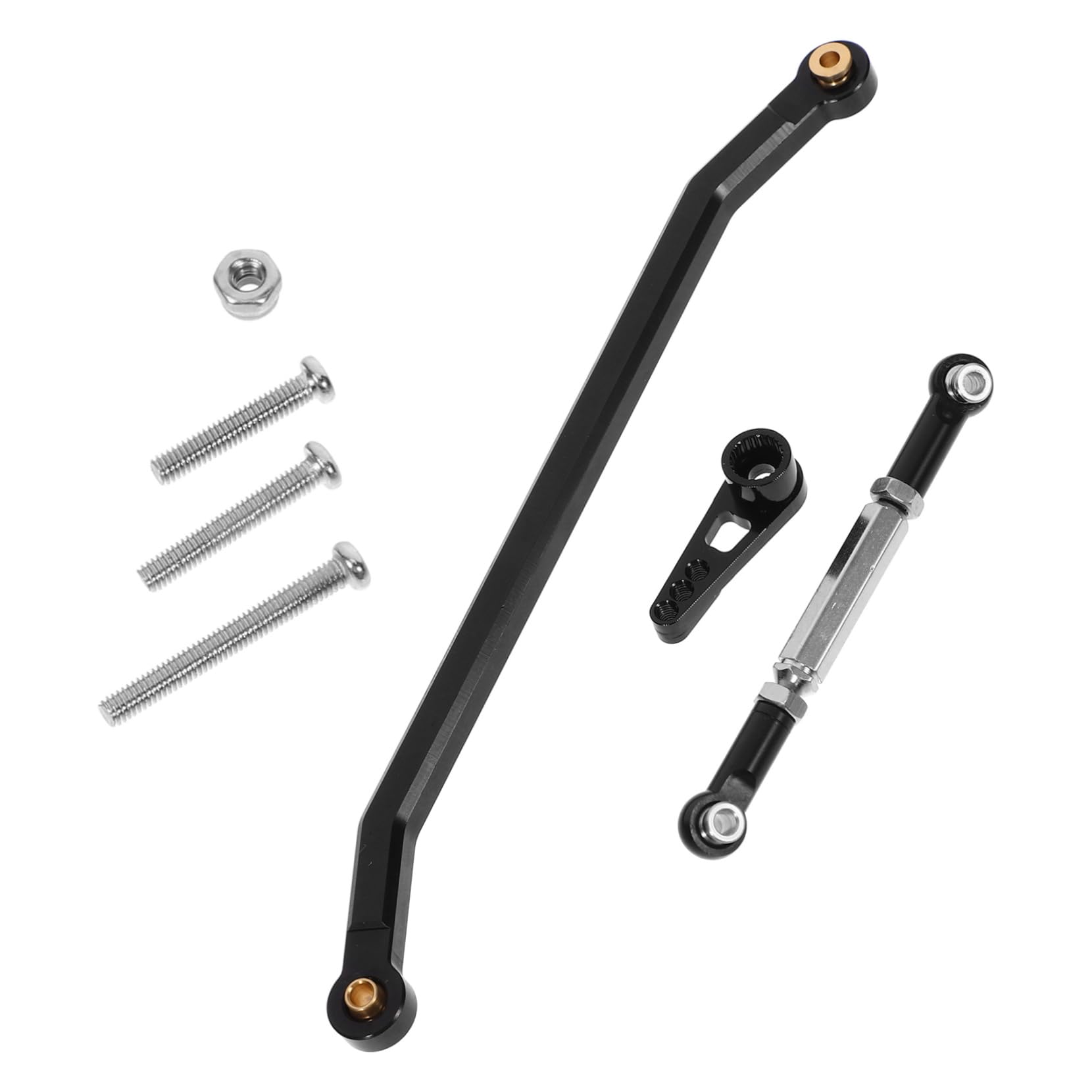 HOOTNEE Car Accessories Metal Steering Rod for Cars Parts 1 Set for 1/12 Mn128 Model